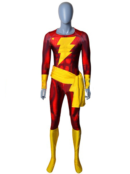 3D Printed NEW Captain Shazam Cosplay Costume With Belt