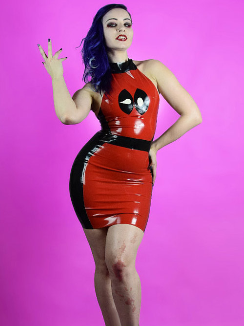 Lady Deadpool Cosplay Costume PVC Sexy Dress Halloween