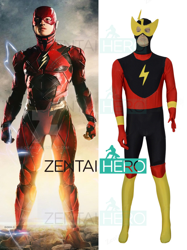 Red And Black Male The Flash Cosplay Costume