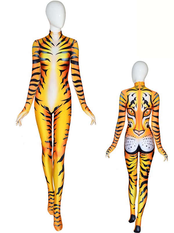 3D Printed Tiger Pattern Cosplay Costume for Halloween