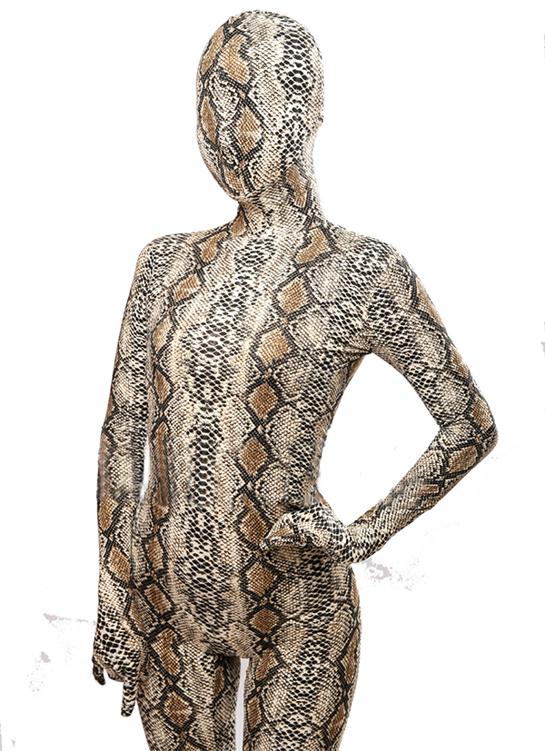 3D Printed Soft Snake Pattern Cosplay Costume for Halloween