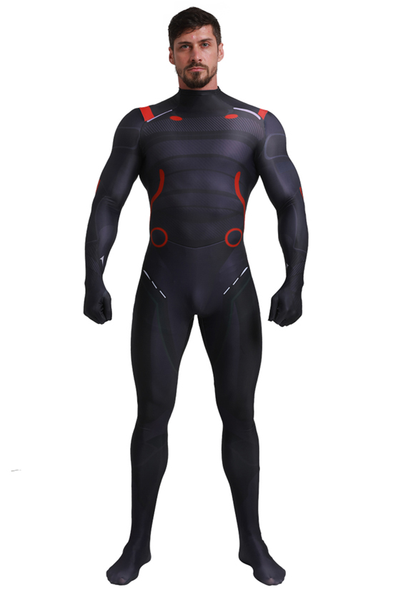 Cheap 3D Printed Game Suit Male Halloween Cosplay Costume