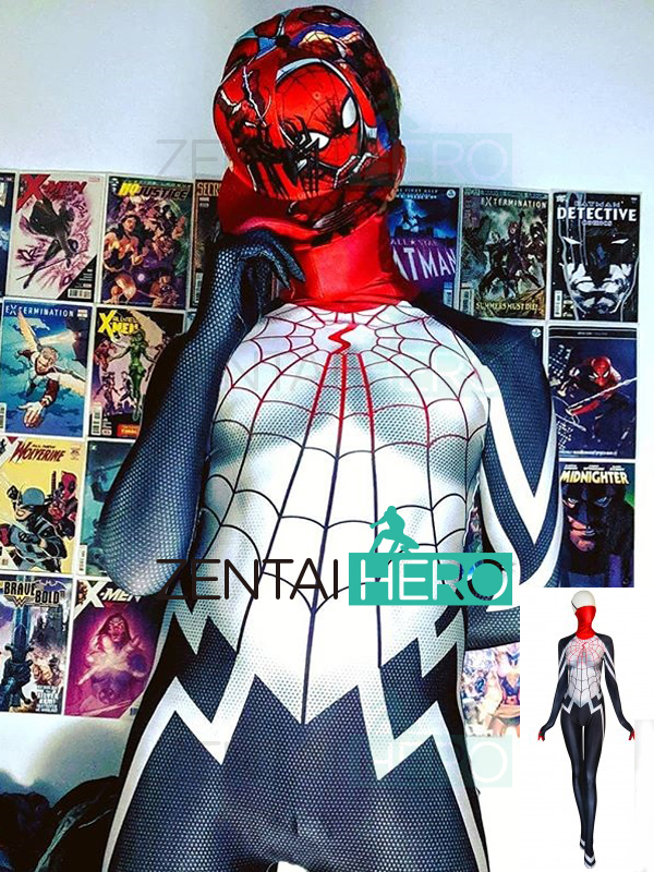 3D Printed Spider Women Suit Silk Cindy Moon Cosplay Costume