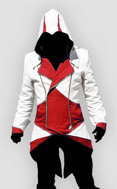 Assassin's Creed III Connor Red And White Jacket Cosplay Costum