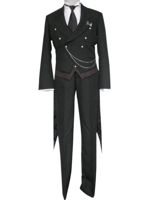 Black Butler Kuroshitsuji Sebastian·Michaelis Butler Uniform Cos