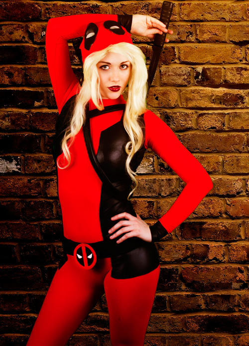 Deadpool Cosplay Costume Lady Spandex Suits