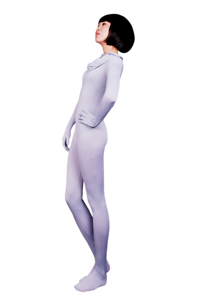 Halloween Costumes Lycra Spandex Zentai Suit White
