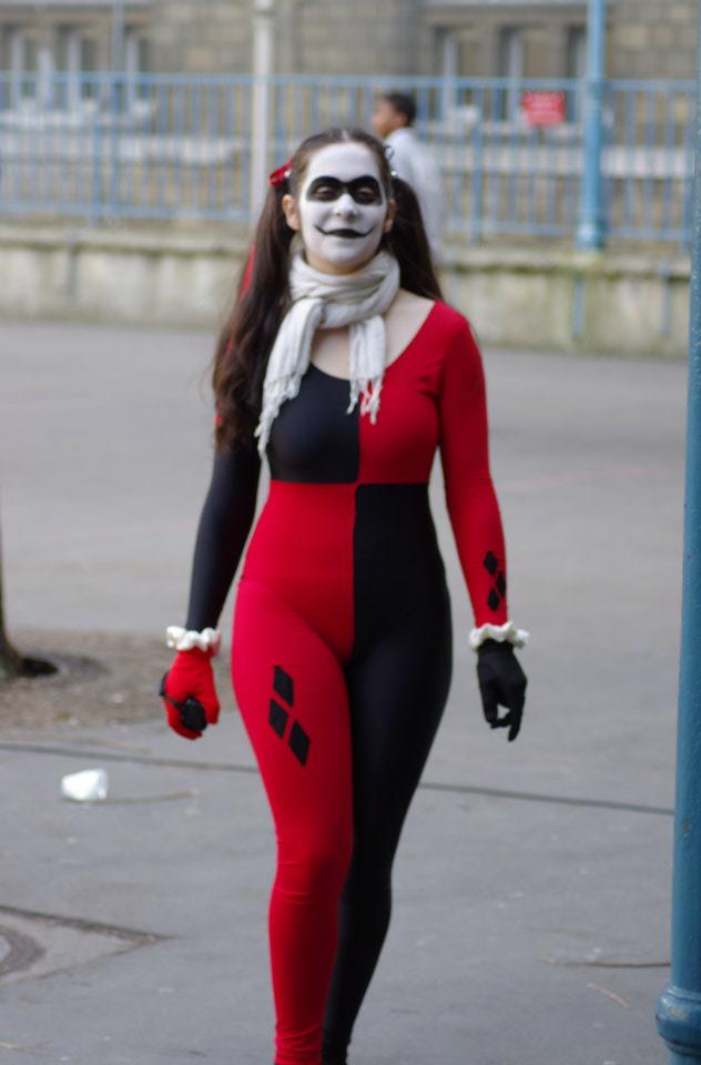 Harley Quinn Spandex Fabric Catsuit