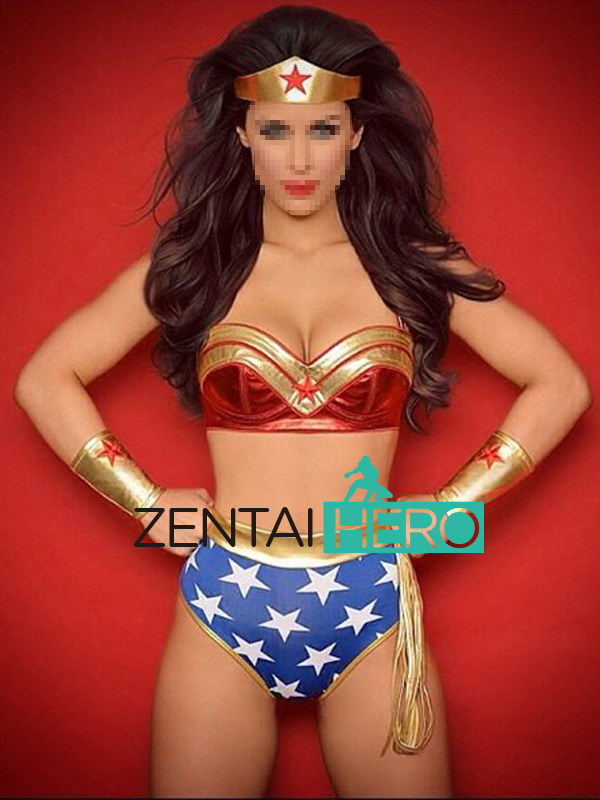 Sexy Two Pieces Wonder Woman Halloween Costumes