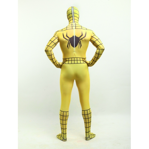 Yellow Zentai Adult Spiderman Halloween Costume