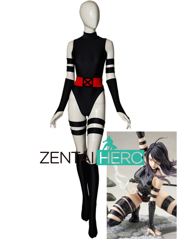 Sexy Black Psylocke Suit X-men Cosplay Costume