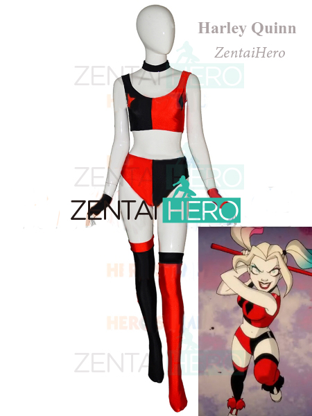 Sexy Two Pieces Supervillain Harley Quinn Halloween Costume