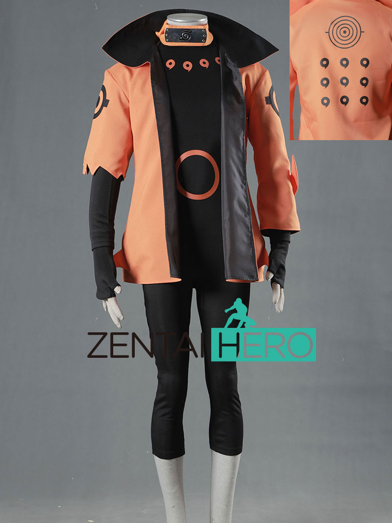 Naruto Shippuden Uzumaki Naruto Rikudousennin Modo Cosplay Suit