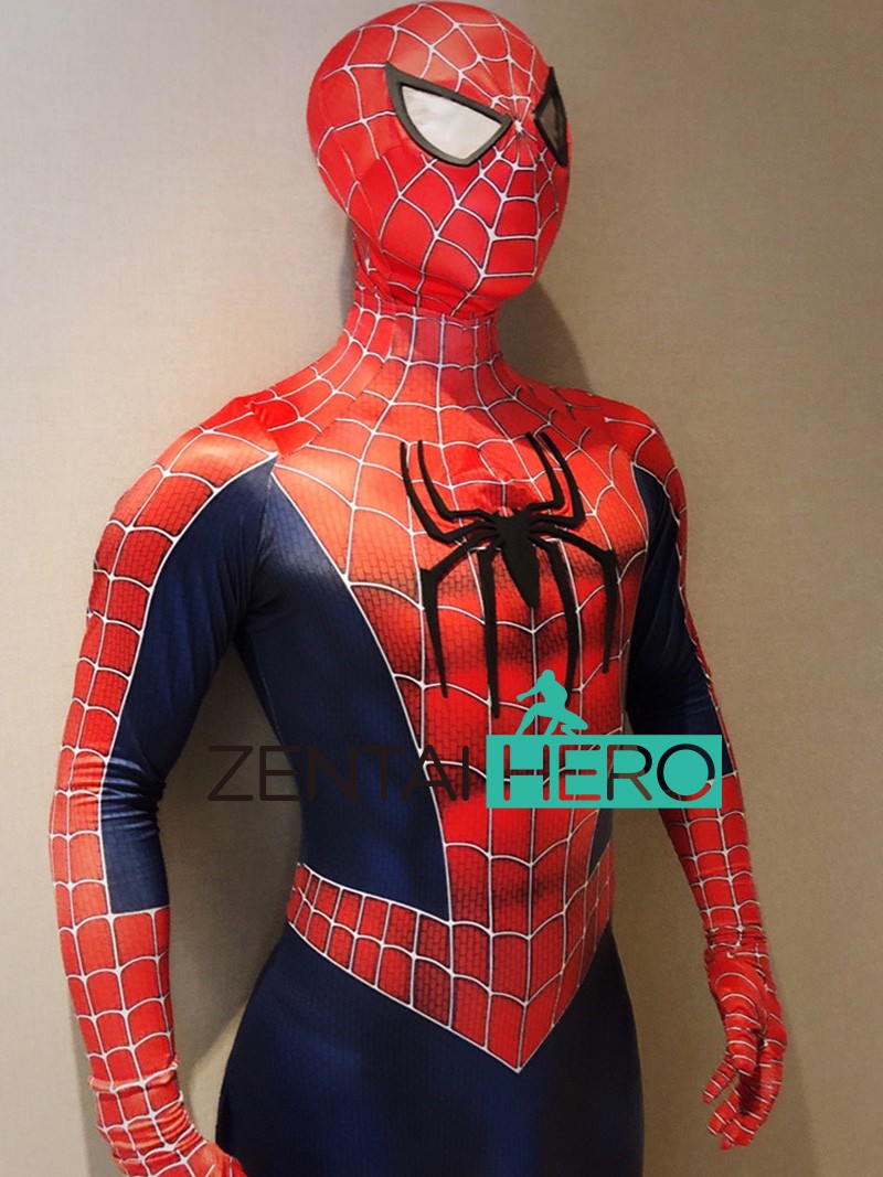 Cheap Raimi Spiderman Costume with Chest Logo