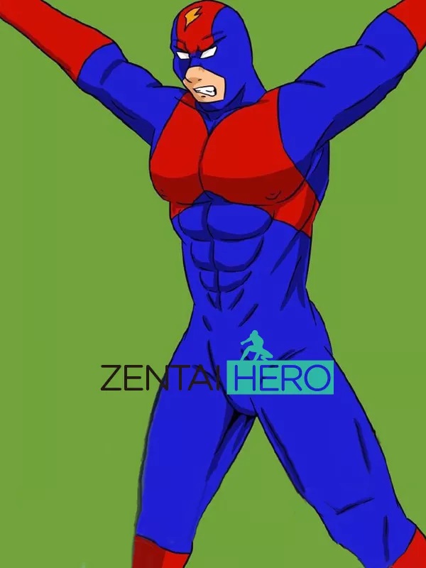 Sexy Strong Blue/Red Male Cosplay Costume with Hood