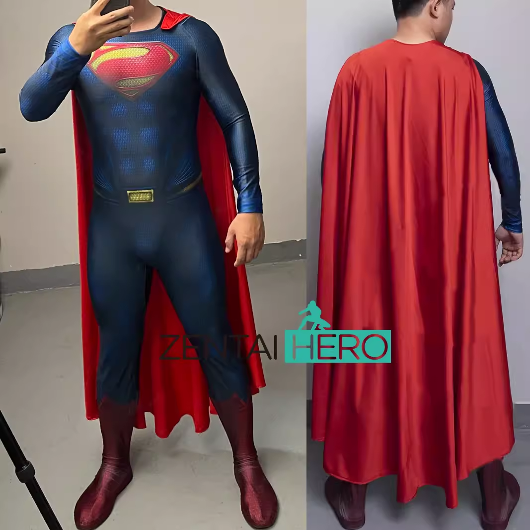 New Iron Super Hero Man Printing Cosplay Costume with Cape
