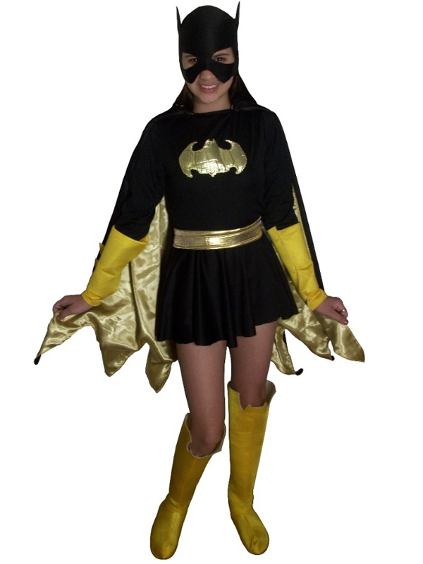 Batgirl Costume Halloween Dress Cape