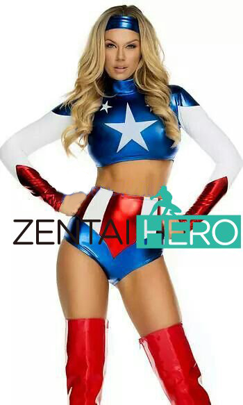Captain America Sexy Halloween Costumes For Women