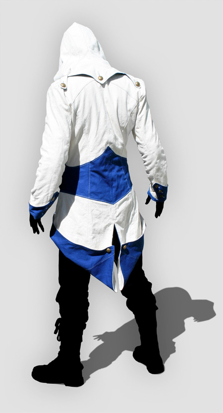 Assassin's Creed III Connor Blue And White Jacket Cosplay Costu