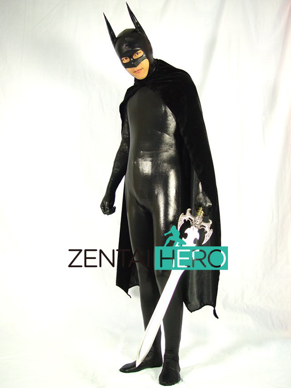 Batman Costume Classic Shiny Spandex