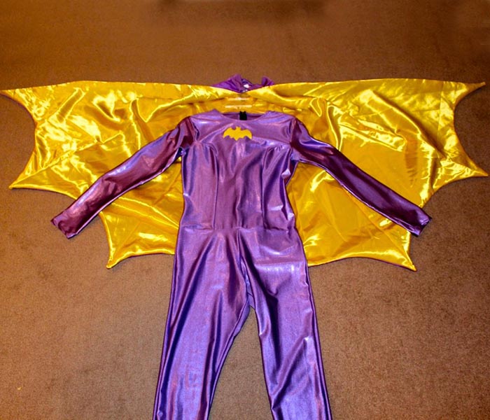 Batman Cosplay Costume Sexy Batgirl Purple Bodysuit