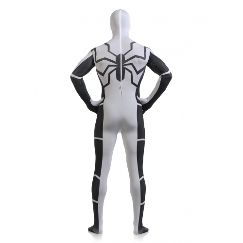 Full Body Spandex Spiderman Zentai White