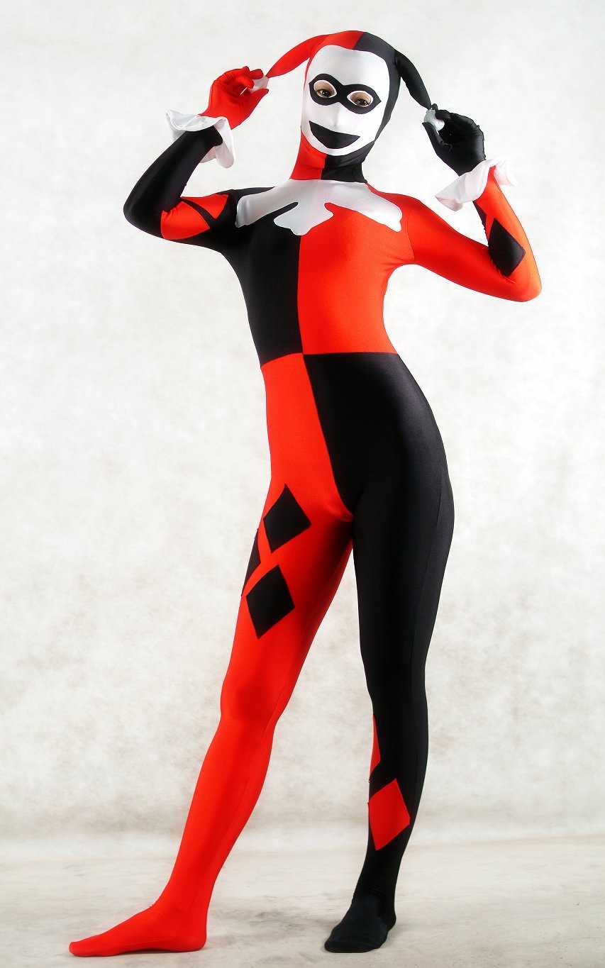 Harley Quinn Halloween Costume Zentai Suits For Girl