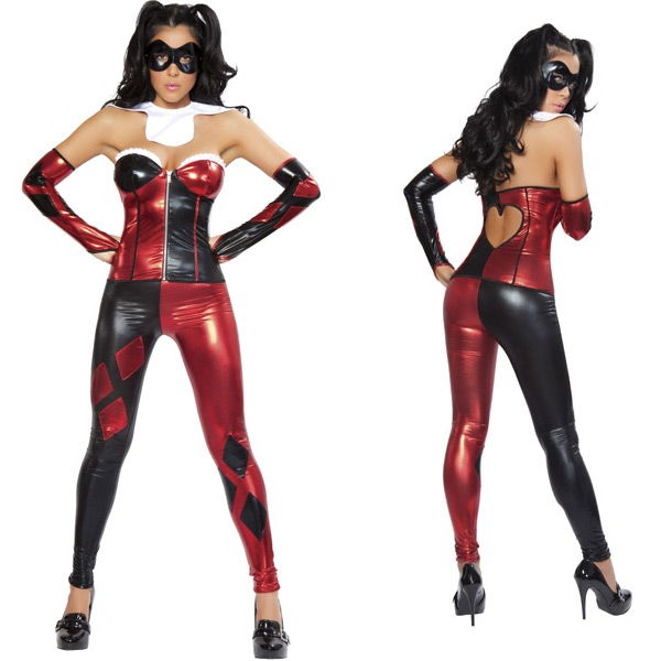 Harley Quinn Halloween Sexy Catsuit