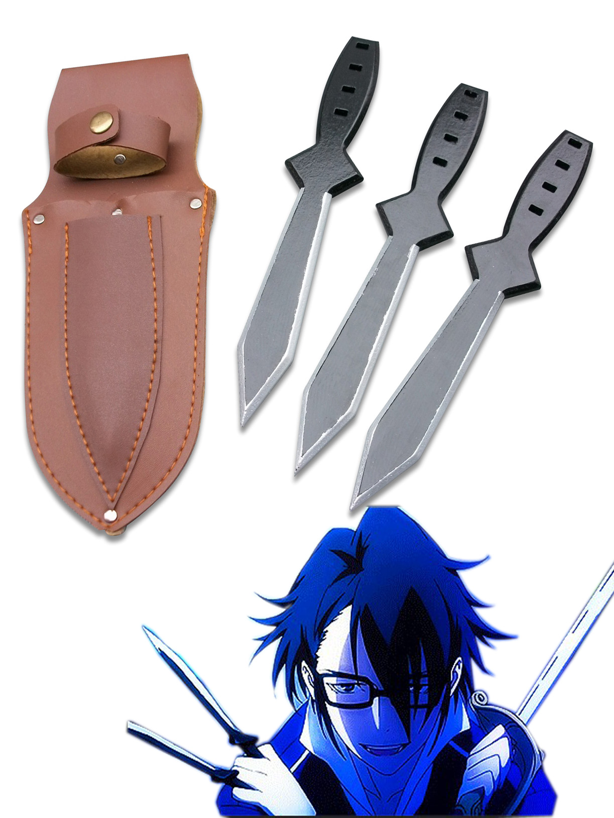 K Fushimi Saruhiko Daggers Cosplay Wooden Weapons