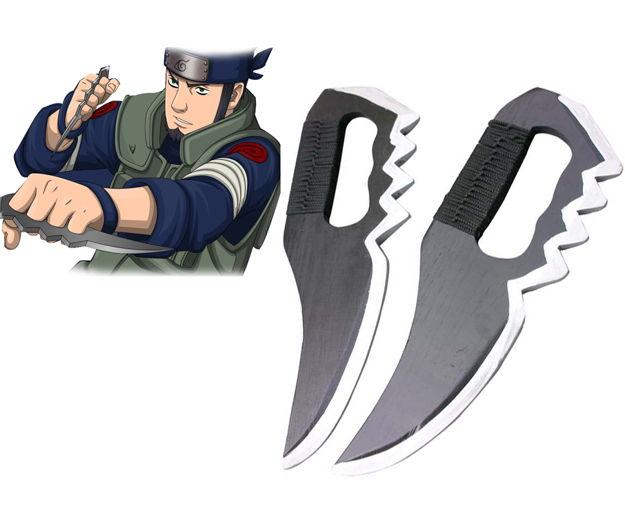 Naruto Sarutobi Asuma Chakra Blade Cosplay Wooden Weapons