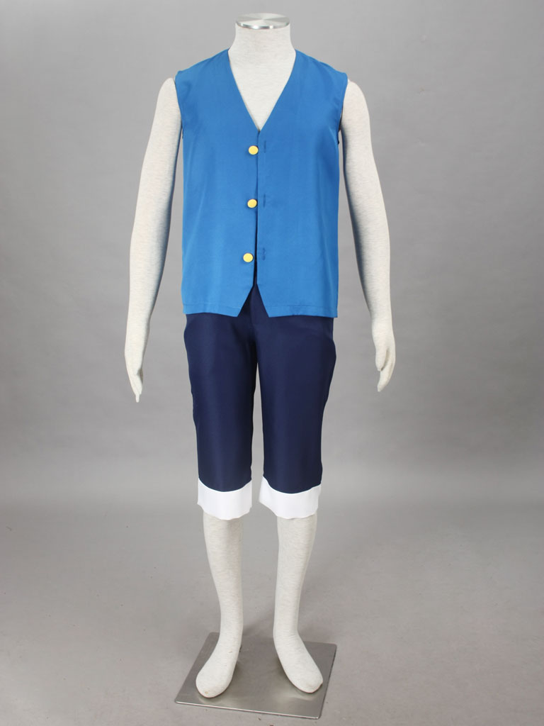 One Piece Monkey·D·Luffy Blue Cosplay Costume