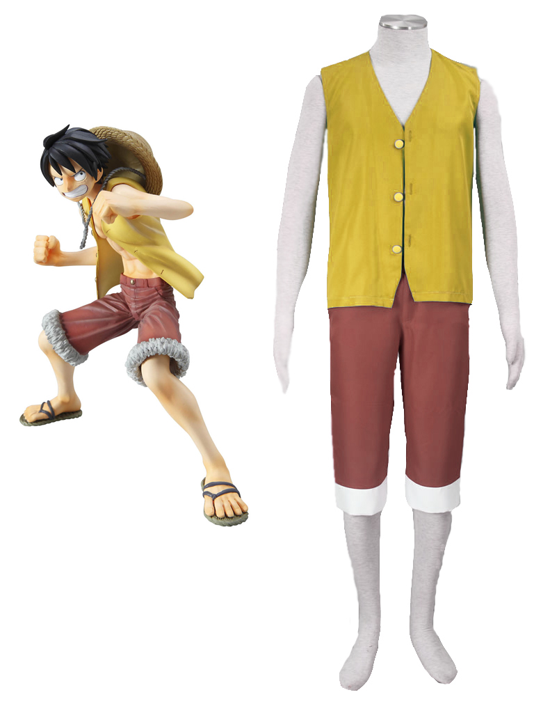One Piece Monkey·D·Luffy Yellow Cosplay Costume