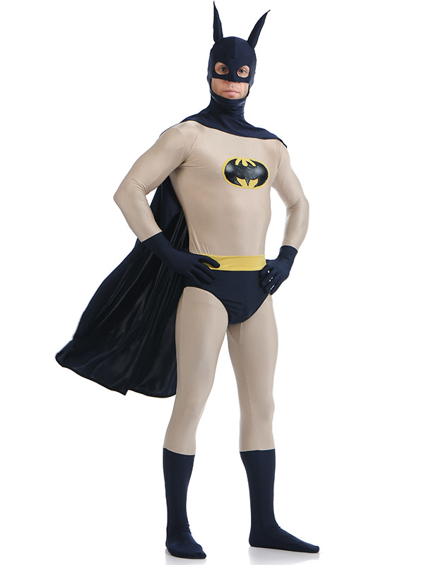 Batman Halloween Costume With Navy Blue Cape