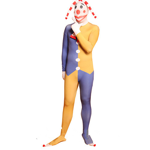 Clown Split Zentai Suit Halloween Idea
