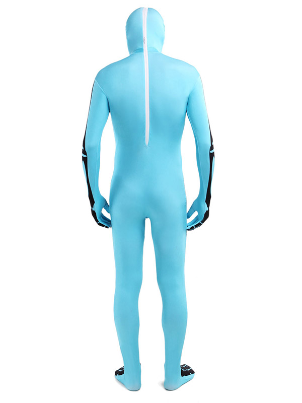 Blue Skeleton Cosplay Halloween Costume Zentai Bodysuit