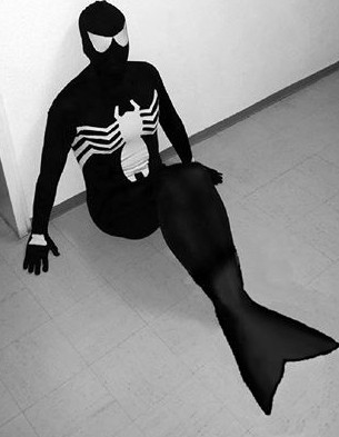 Mermaid Spiderman Zentai Suit Halloween