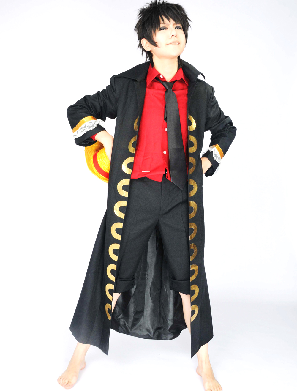 One Piece Film Strong World Monkey·D·Luffy Captain Cosplay Costu