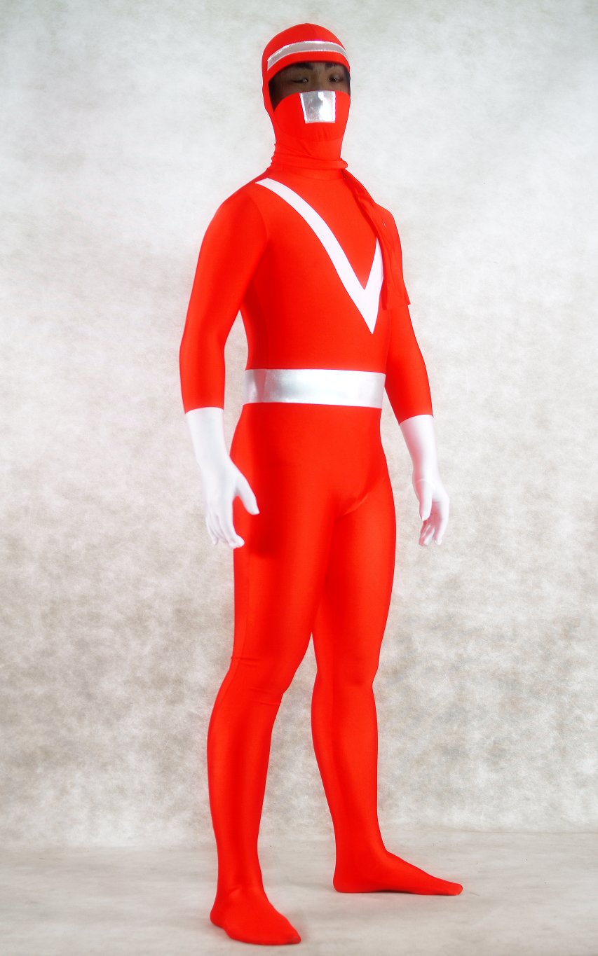 Kakuranger Red Ranger Superhero Halloween Costumes Bodysuit