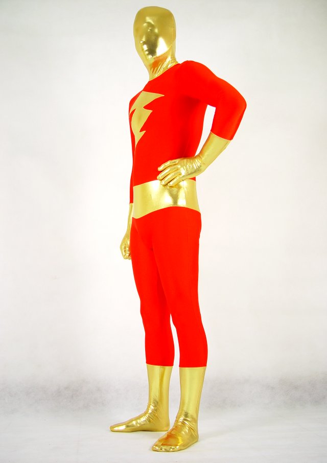 Captain Shazam Cosplay Costume William Batson Superhero Costume