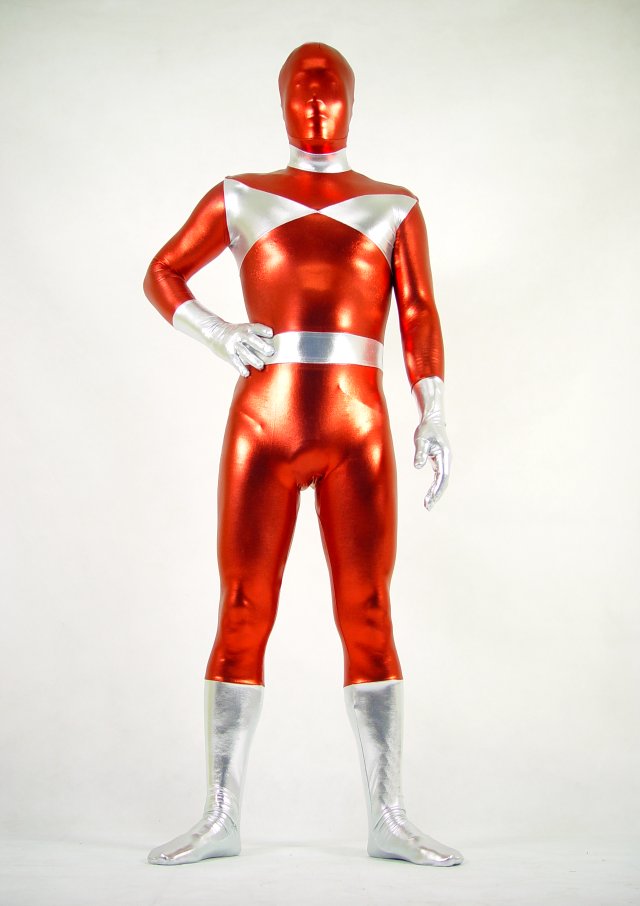 Silver Red Halloween Costume Ideas Zentai