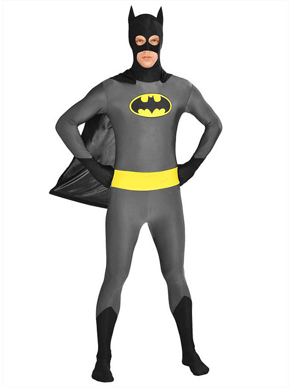 Gray Male Batman Halloween Costume For Halloween Bodysuit