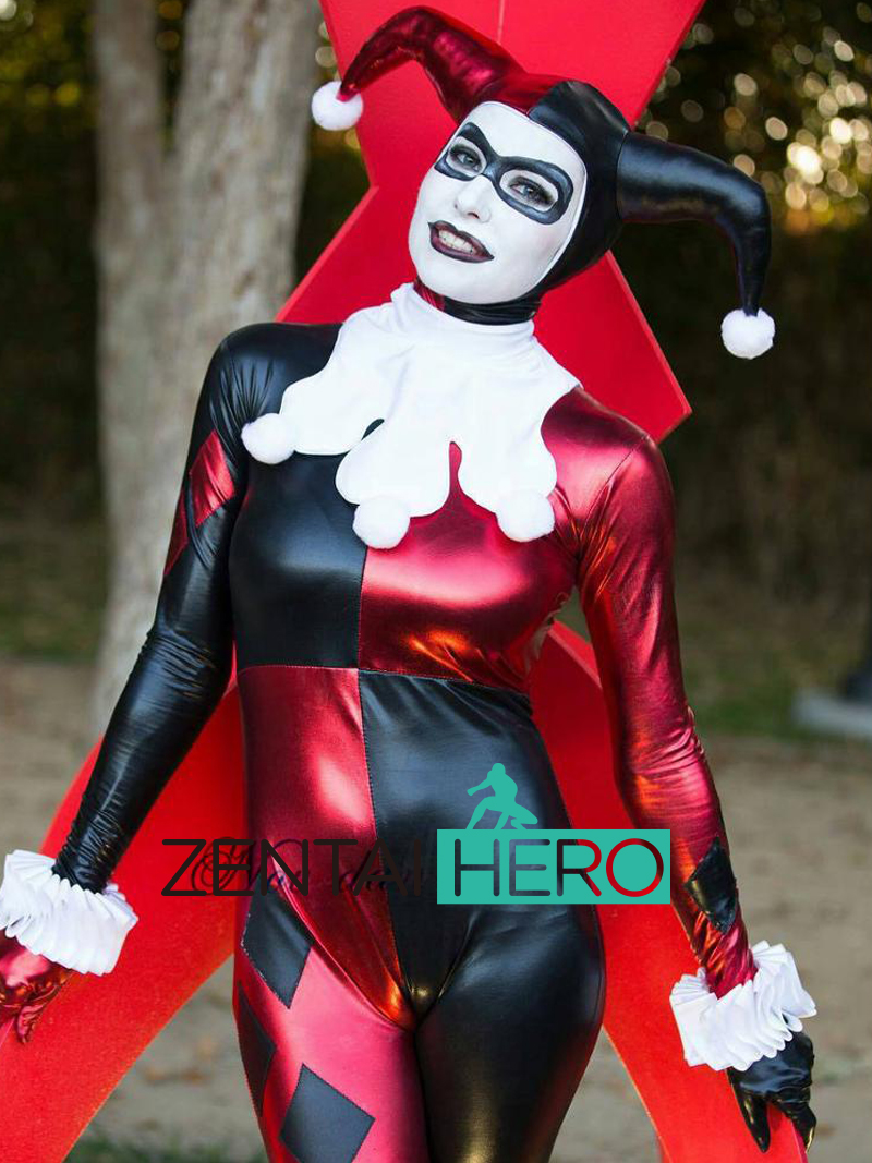 Shiny Classic Suicide Squad Harley Quinn Cosplay Costume
