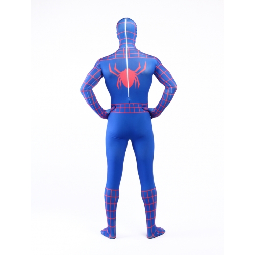 Blue Zentai Spiderman Halloween Costume