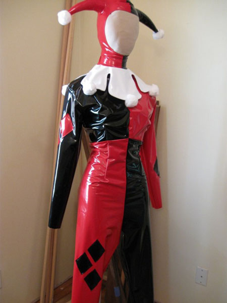 Harley Quinn PVC Halloween Costume Girl Long Dress
