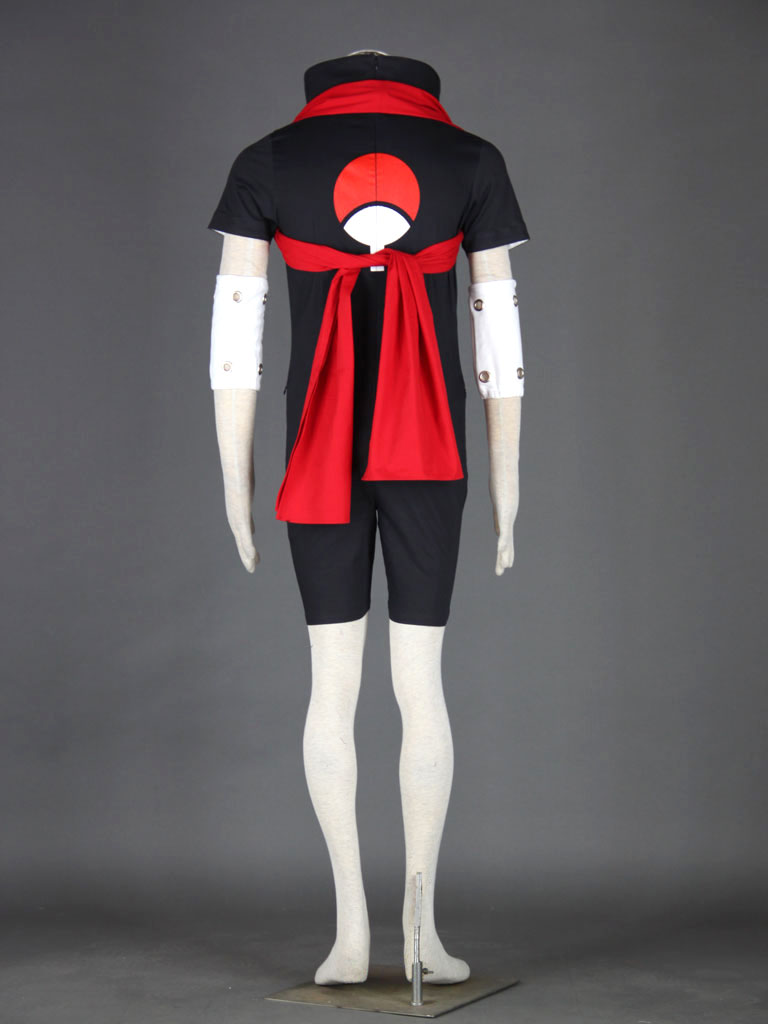 Naruto Uchiha Sasuke Black Ninja Cosplay Costume V2