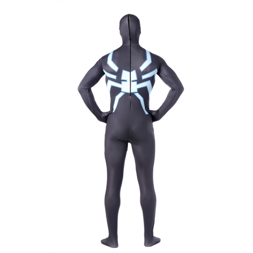 New Spandex Adult Black Spiderman Costume