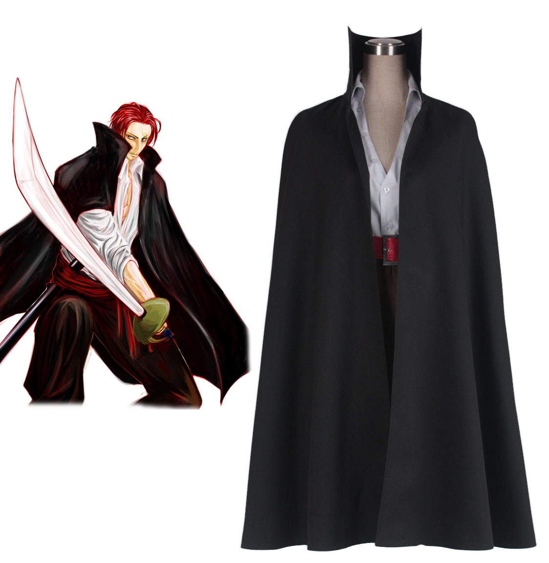 One Piece \"Red-Haired\" Shanks Two Years Ago Cosplay Costume