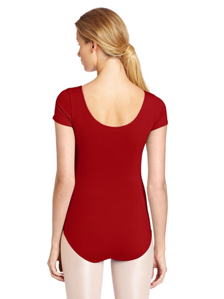 Red Short Sleeve Lycra Zentai Leotard Tights Bodysuit