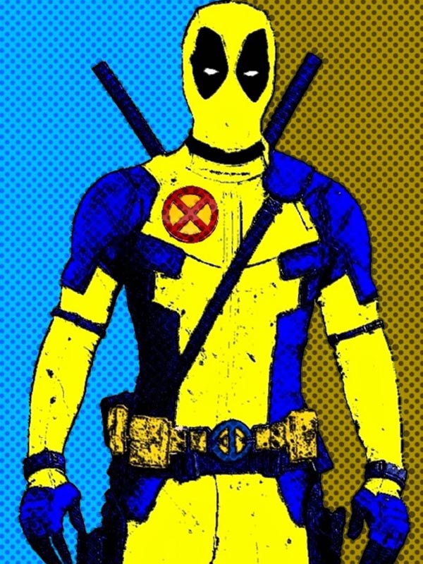 Deadpool in Yellow&Blue Cosplay Costume X-men Suit