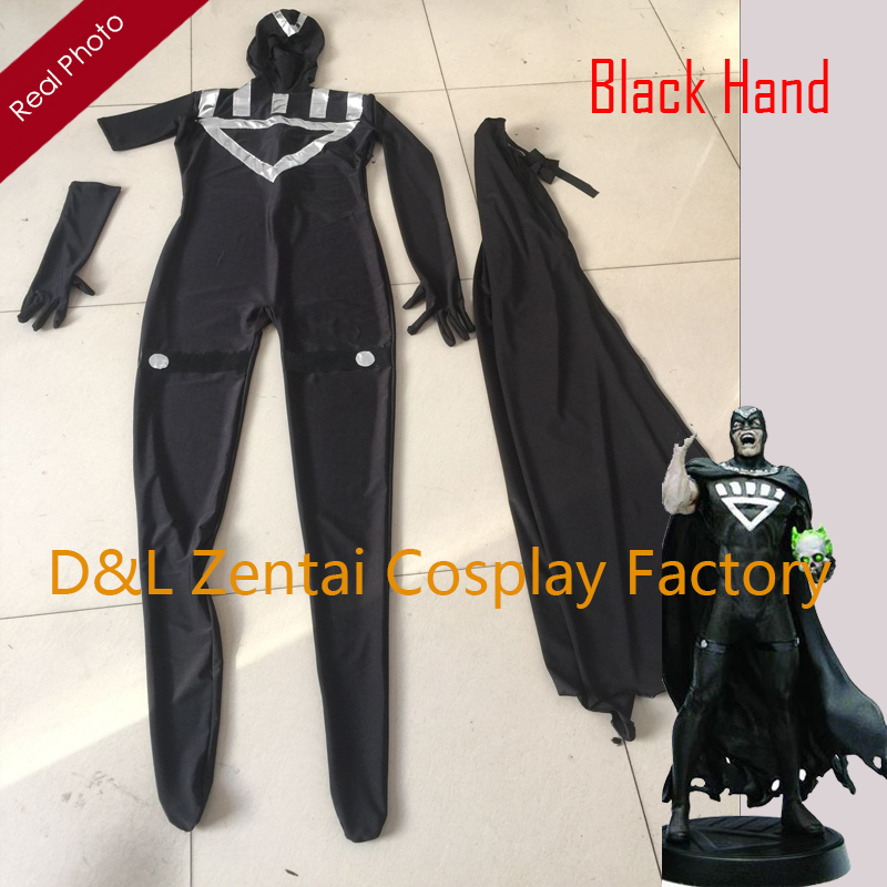 Amazing Black Lantern Black Hand Superhero Costume